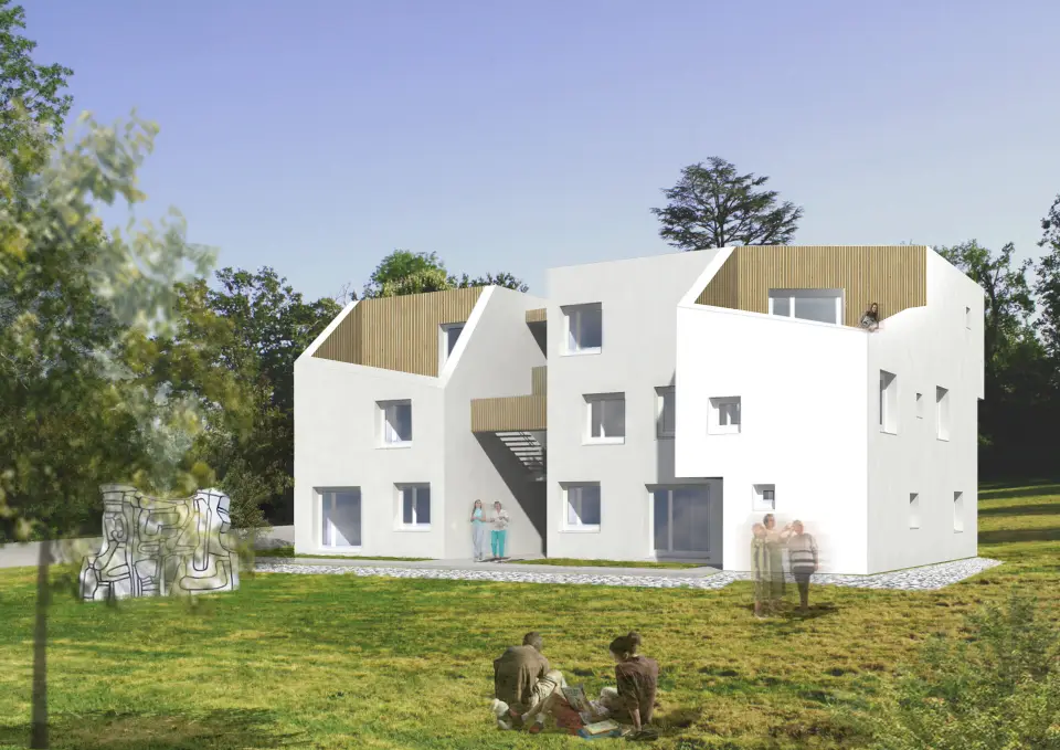 Maison Blanche : 24 Logements Collectifs BBC | Xiléades, Agence d'Architecture Saint-Rémy-lès-Chevreuse (78) — Logements collectifs von Xiléades